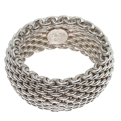 TIFFANY&Co. Somerset mesh Ring Silver Ladies [Used]