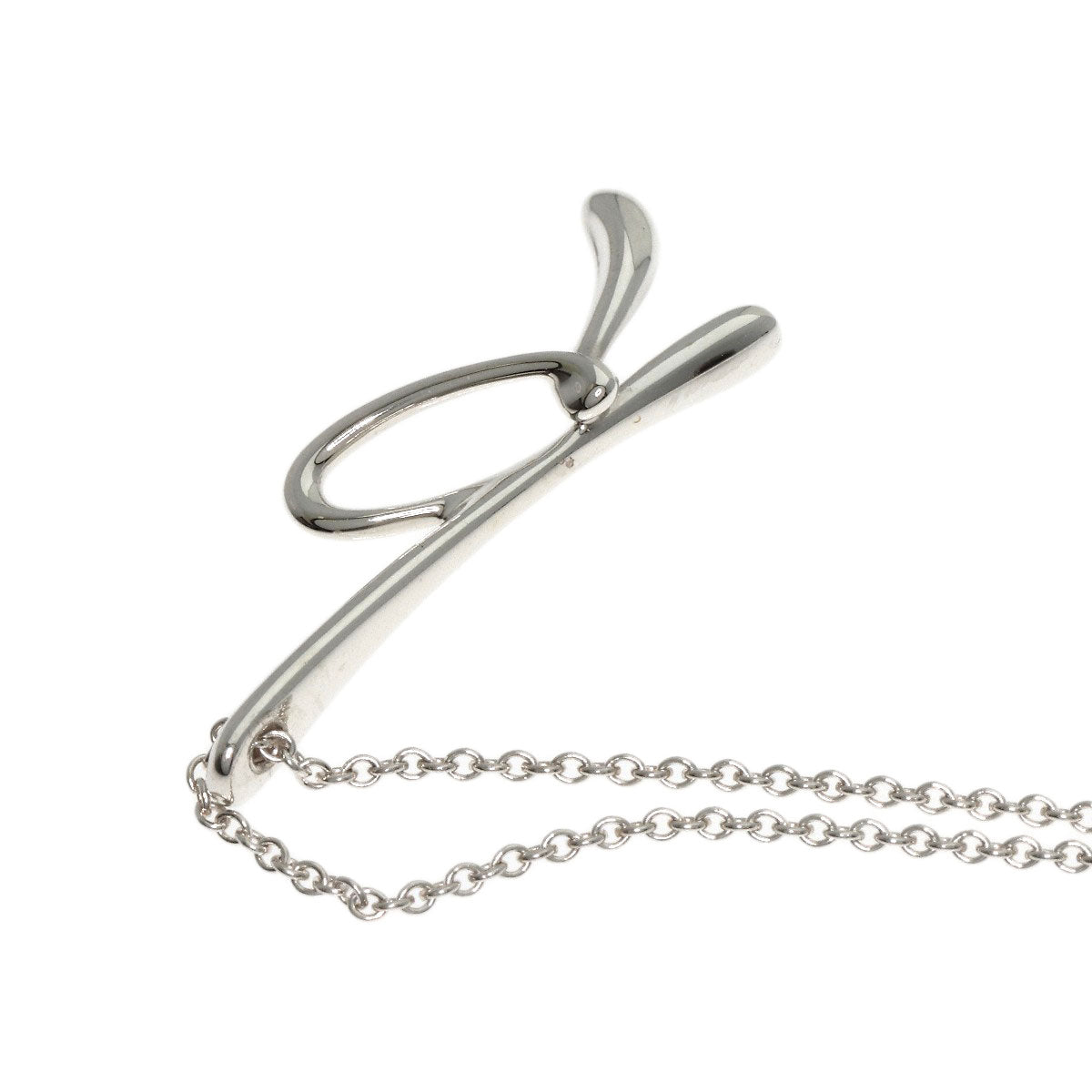 TIFFANY&Co. Initial K Necklace Silver Ladies [Used]