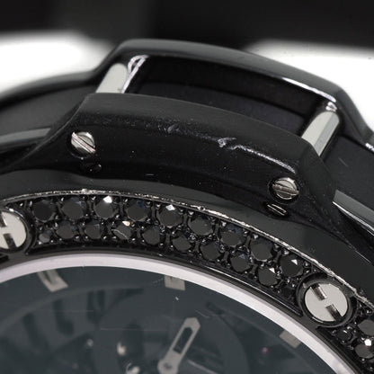 HUBLOT Aeroban All Black Chronograph Black Diamond Bezel Watches 310.CV.1110.RX.1110 Ceramic/Rubber mens