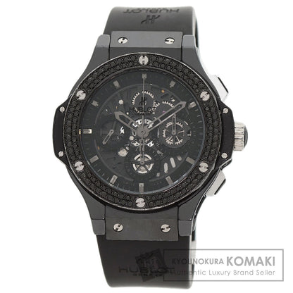 HUBLOT Aeroban All Black Chronograph Black Diamond Bezel Watches 310.CV.1110.RX.1110 Ceramic/Rubber mens