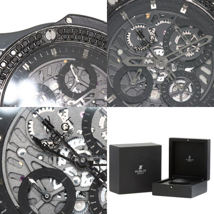 HUBLOT Aeroban All Black Chronograph Black Diamond Bezel Watches 310.CV.1110.RX.1110 Ceramic/Rubber mens