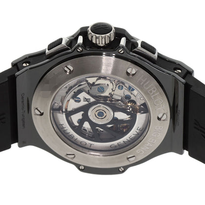 HUBLOT Aeroban All Black Chronograph Black Diamond Bezel Watches 310.CV.1110.RX.1110 Ceramic/Rubber mens