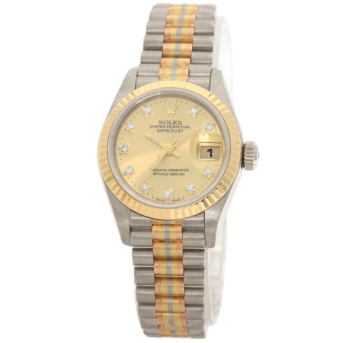 ROLEX Datejust 10P Diamond Toridoll Watches 69179BIC K18 White Gold/toridor Ladies