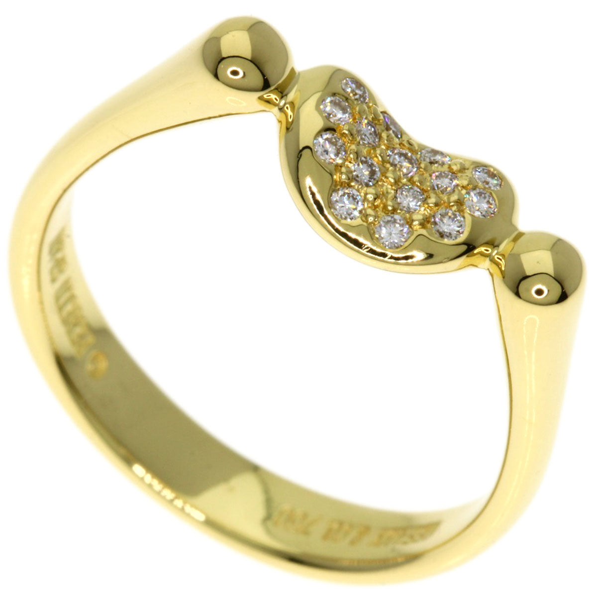 TIFFANY&Co. Bean Diamond Ring K18 Yellow Gold Ladies [Used]