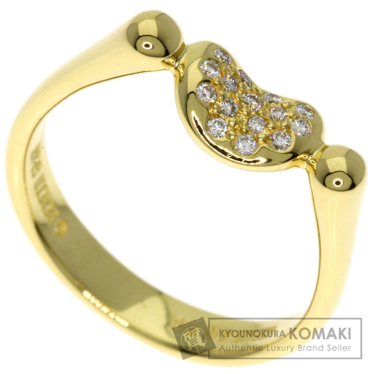 TIFFANY&Co. Bean Diamond Ring K18 Yellow Gold Ladies [Used]