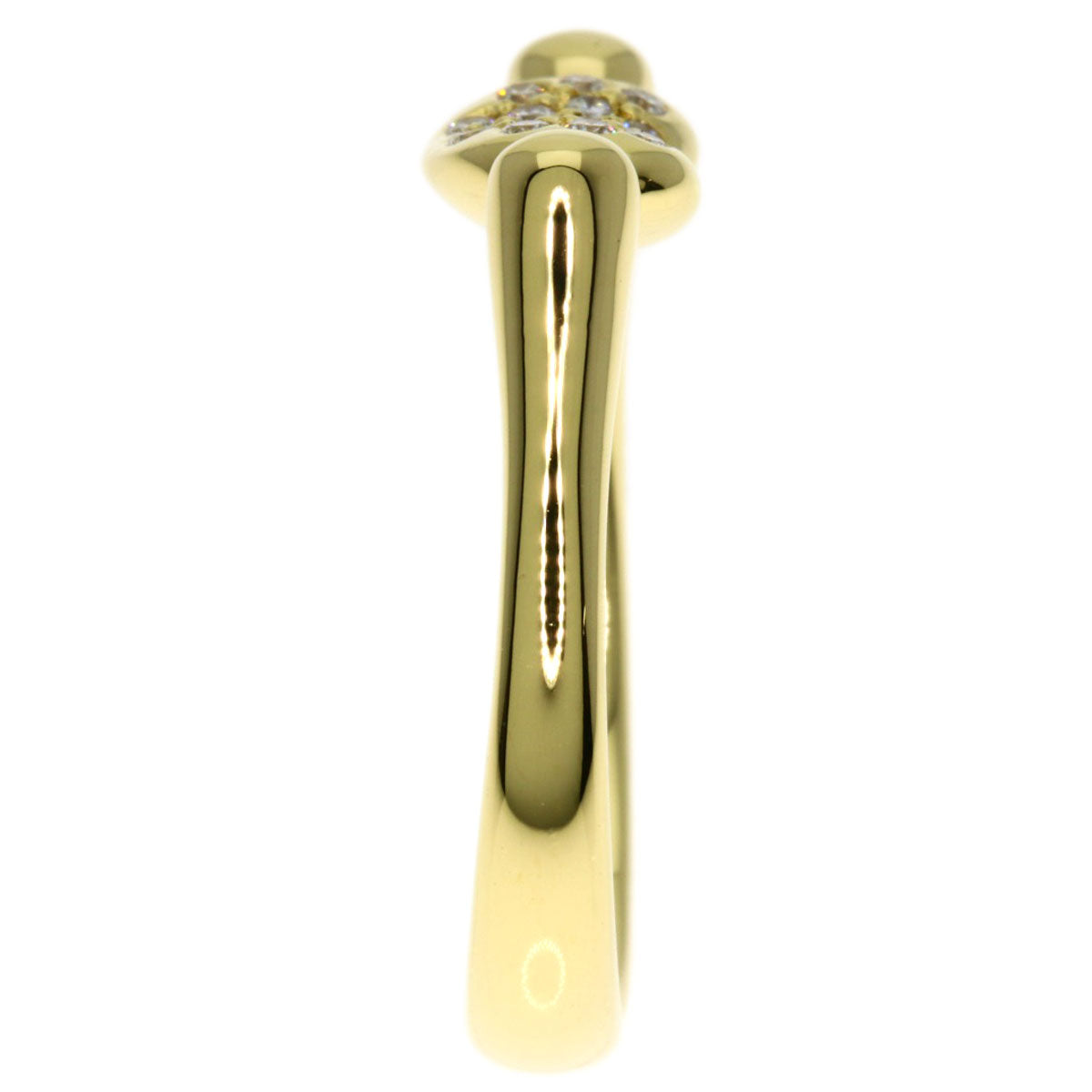 TIFFANY&Co. Bean Diamond Ring K18 Yellow Gold Ladies [Used]