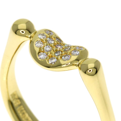 TIFFANY&Co. Bean Diamond Ring K18 Yellow Gold Ladies [Used]
