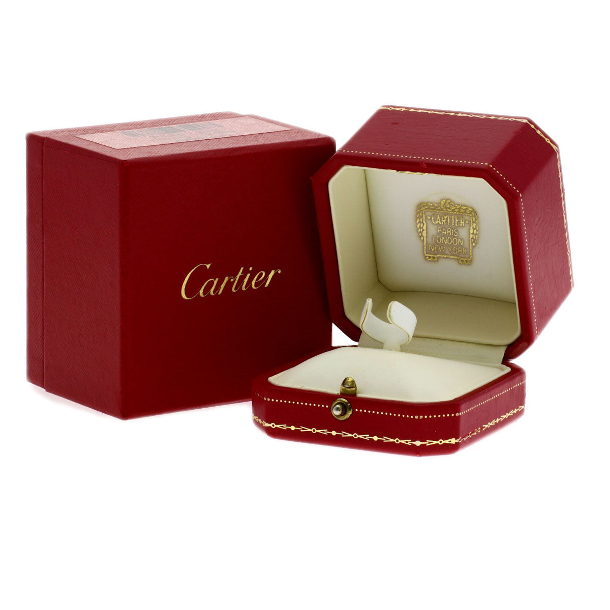 CARTIER C de Cartier Full Diamond #54 Ring K18 Yellow Gold Ladies [Used]