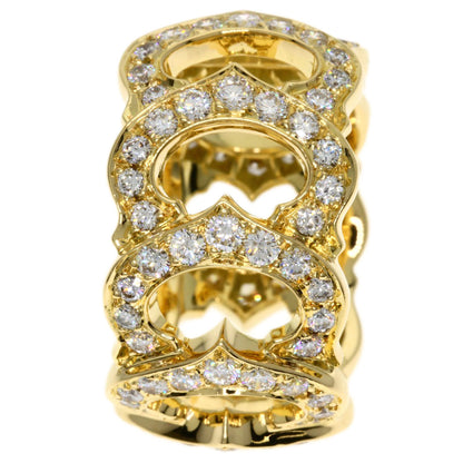 CARTIER C de Cartier Full Diamond #54 Ring K18 Yellow Gold Ladies [Used]