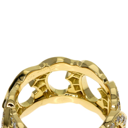 CARTIER C de Cartier Full Diamond #54 Ring K18 Yellow Gold Ladies [Used]
