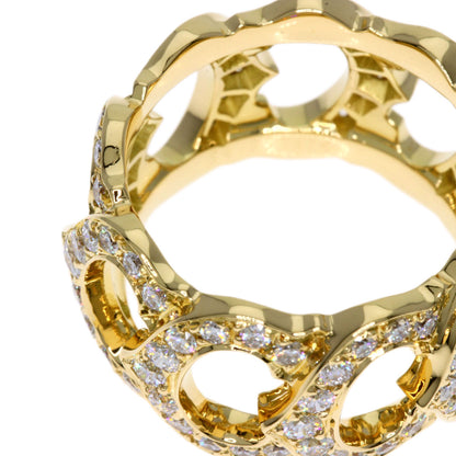 CARTIER C de Cartier Full Diamond #54 Ring K18 Yellow Gold Ladies [Used]