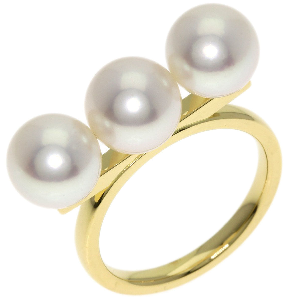 TASAKI Balance Neo Akoya Pearl Ring K18 Yellow Gold Ladies [Used]