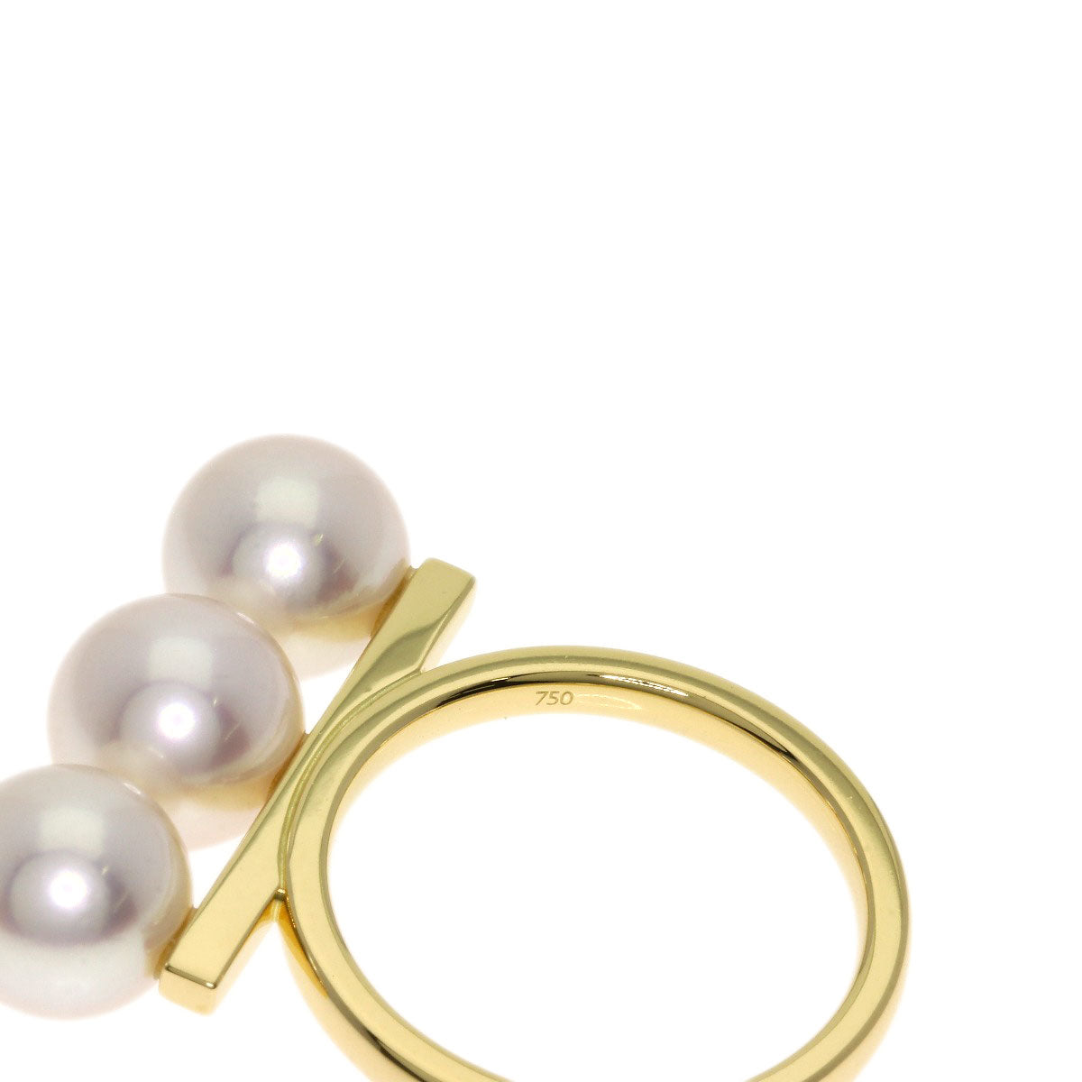 TASAKI Balance Neo Akoya Pearl Ring K18 Yellow Gold Ladies [Used]