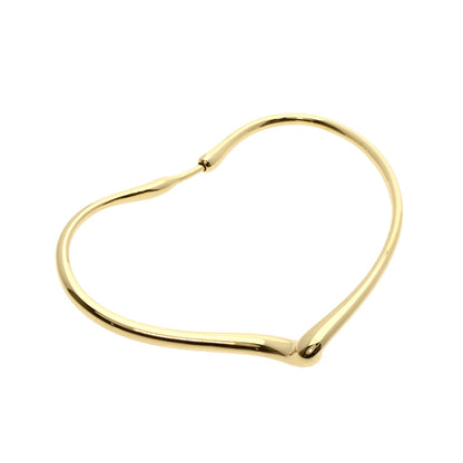 TIFFANY&Co. Open heart hoop large one side only earring K18 Yellow Gold Ladies [Used]