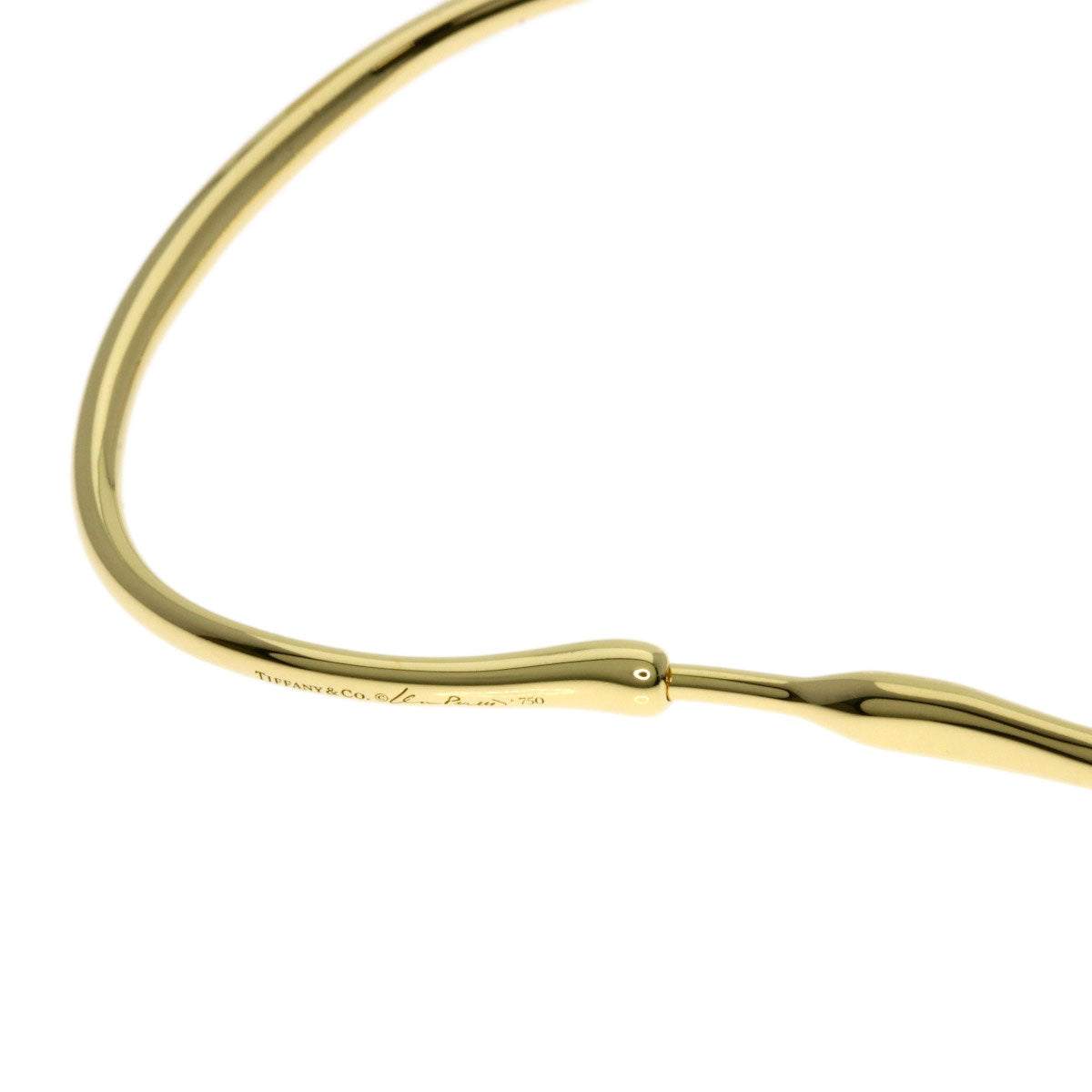 TIFFANY&Co. Open heart hoop large one side only earring K18 Yellow Gold Ladies [Used]