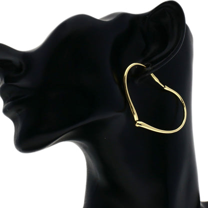 TIFFANY&Co. Open heart hoop large one side only earring K18 Yellow Gold Ladies [Used]