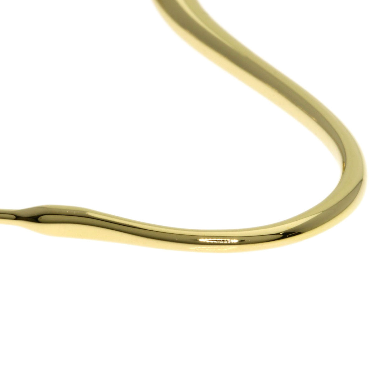 TIFFANY&Co. Open heart hoop large one side only earring K18 Yellow Gold Ladies [Used]