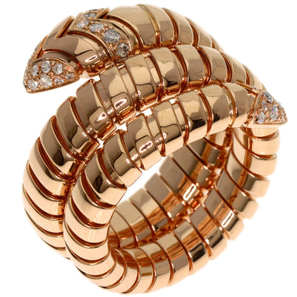 BVLGARI Tubogas Serpenti Diamond Ring K18 Pink Gold Ladies [Used]