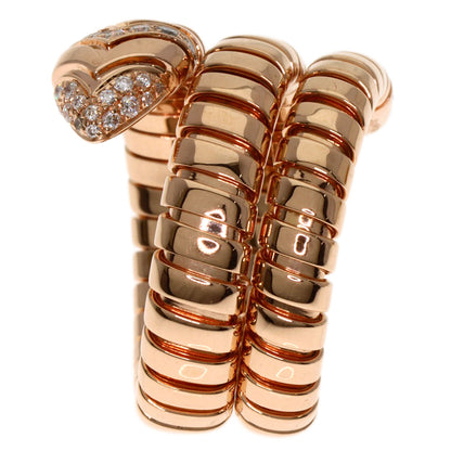 BVLGARI Tubogas Serpenti Diamond Ring K18 Pink Gold Ladies [Used]