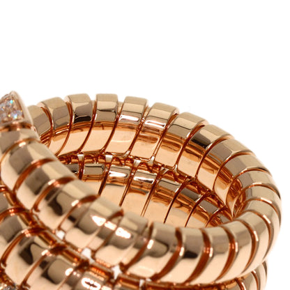 BVLGARI Tubogas Serpenti Diamond Ring K18 Pink Gold Ladies [Used]