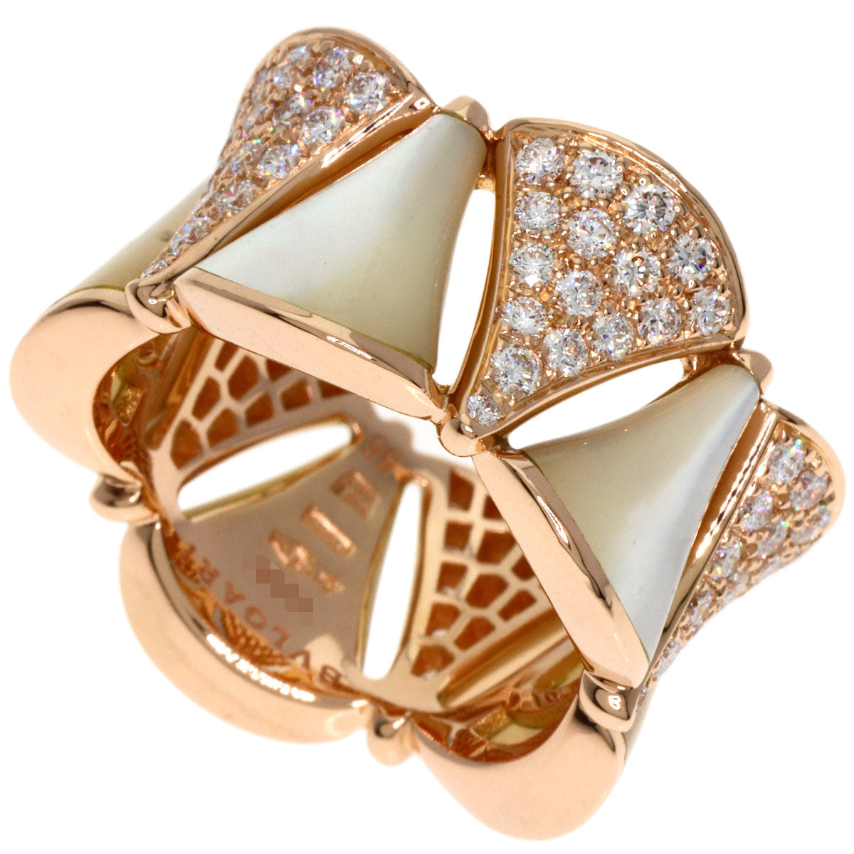 BVLGARI Diva Dream Diamond #55 Ring K18 Pink Gold Ladies [Used]