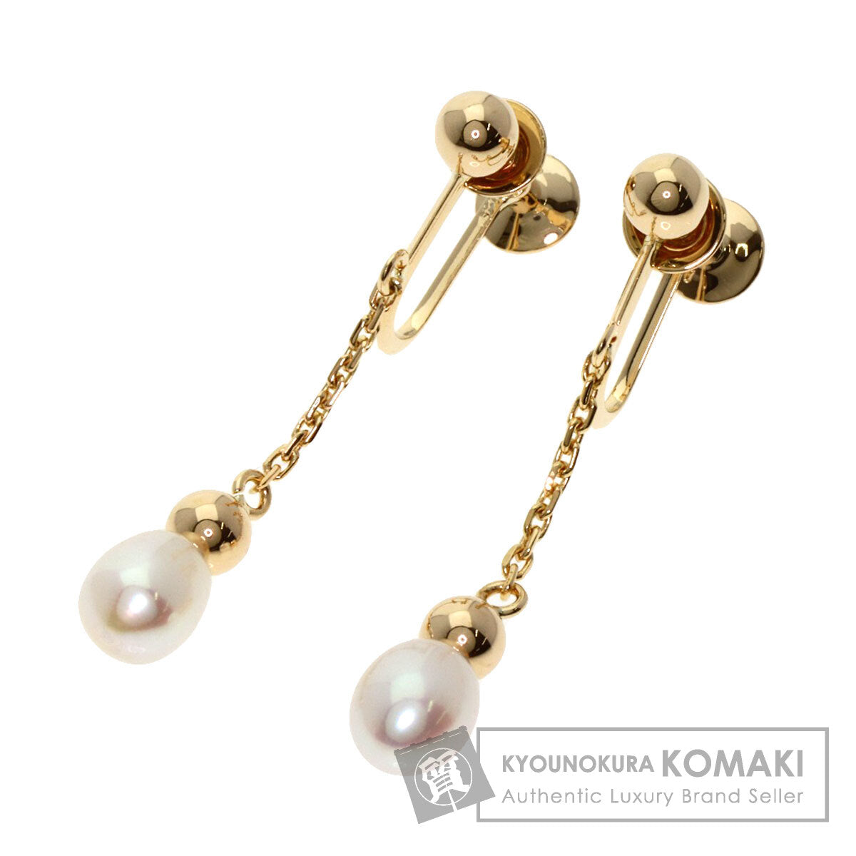 TASAKI Drop Pearl Pearl Earring K14 Yellow Gold Ladies [Used]