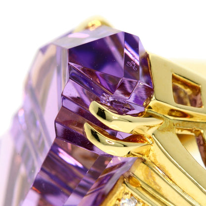 TASAKI   Amethyst Diamond Ring  K18 Yellow Gold Ladies [Used]