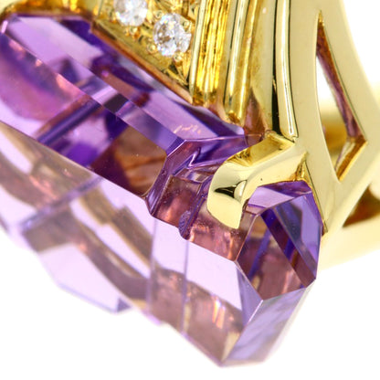 TASAKI   Amethyst Diamond Ring  K18 Yellow Gold Ladies [Used]
