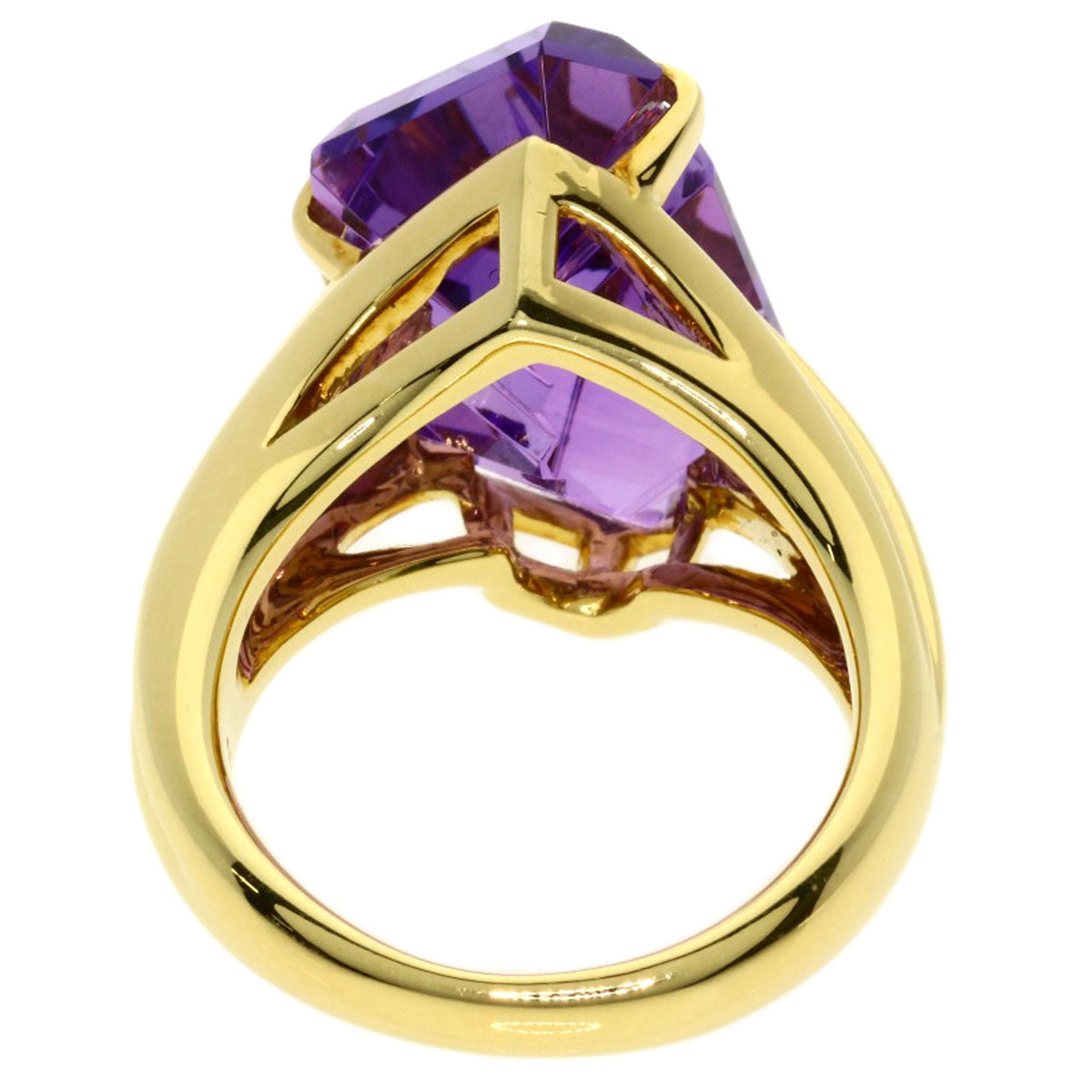 TASAKI   Amethyst Diamond Ring  K18 Yellow Gold Ladies [Used]