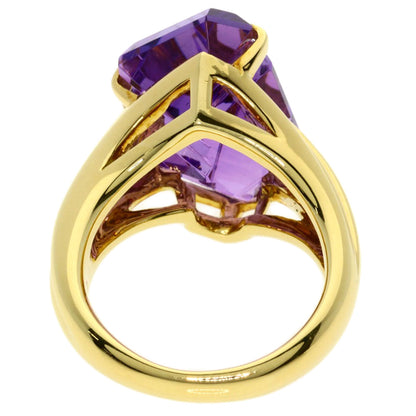 TASAKI   Amethyst Diamond Ring  K18 Yellow Gold Ladies [Used]