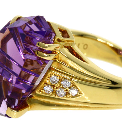 TASAKI   Amethyst Diamond Ring  K18 Yellow Gold Ladies [Used]