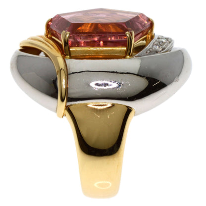 Sachi Pink　Tourmaline Tanzanite Diamond Ring Platinum PT900 18KLadies [Used]