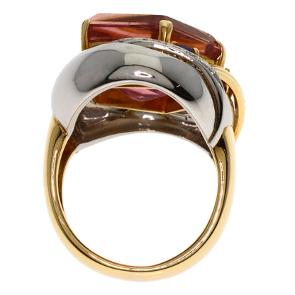 Sachi Pink　Tourmaline Tanzanite Diamond Ring Platinum PT900 18KLadies [Used]