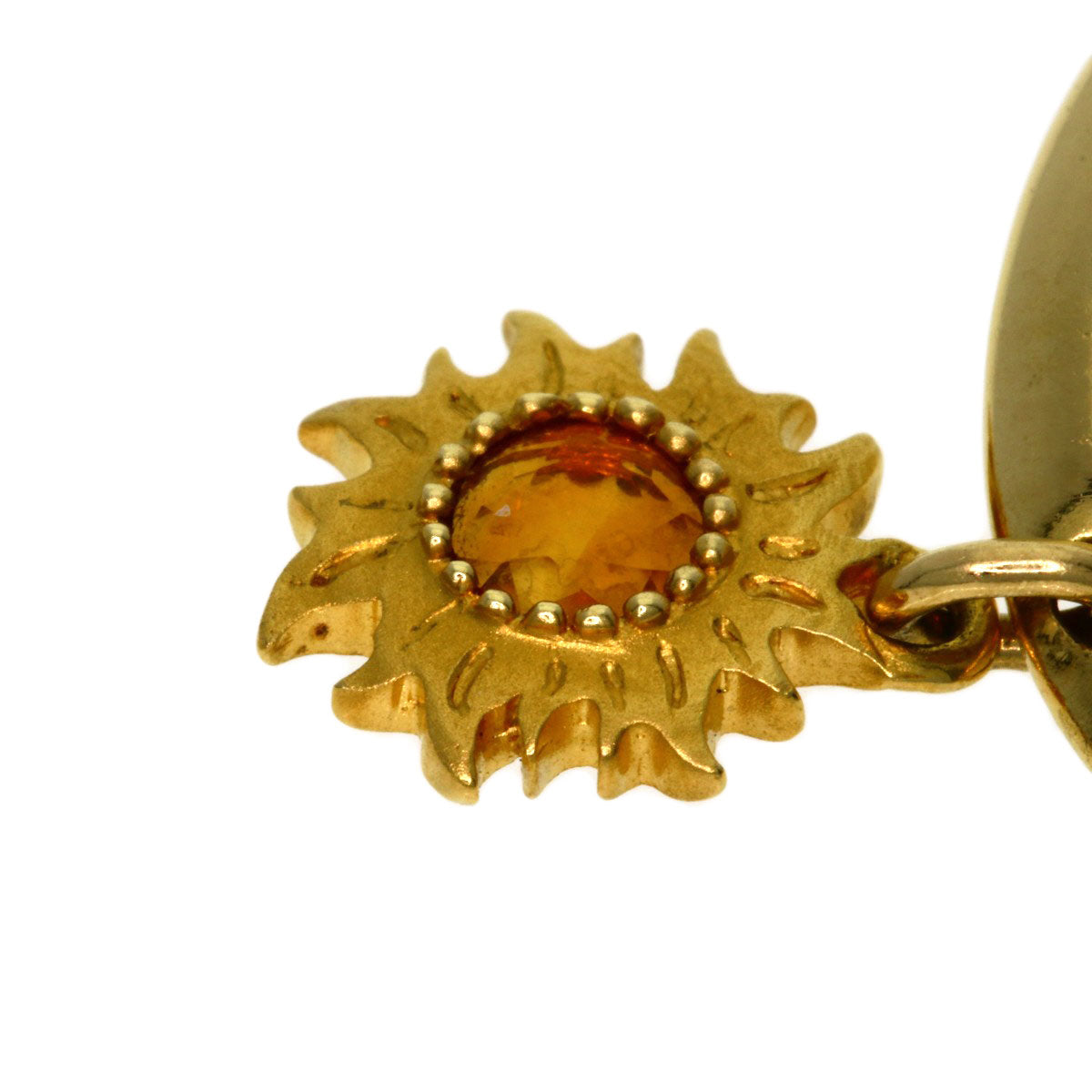 Carrera y Carrera Sol Isombra Sun Motif Citrin Ring K18 Yellow Gold Ladies [Used]