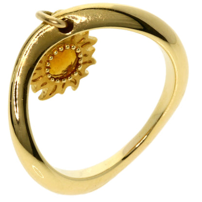 Carrera y Carrera Sol Isombra Sun Motif Citrin Ring K18 Yellow Gold Ladies [Used]