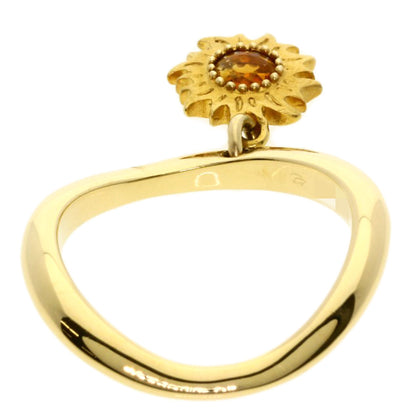 Carrera y Carrera Sol Isombra Sun Motif Citrin Ring K18 Yellow Gold Ladies [Used]