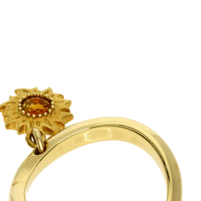 Carrera y Carrera Sol Isombra Sun Motif Citrin Ring K18 Yellow Gold Ladies [Used]