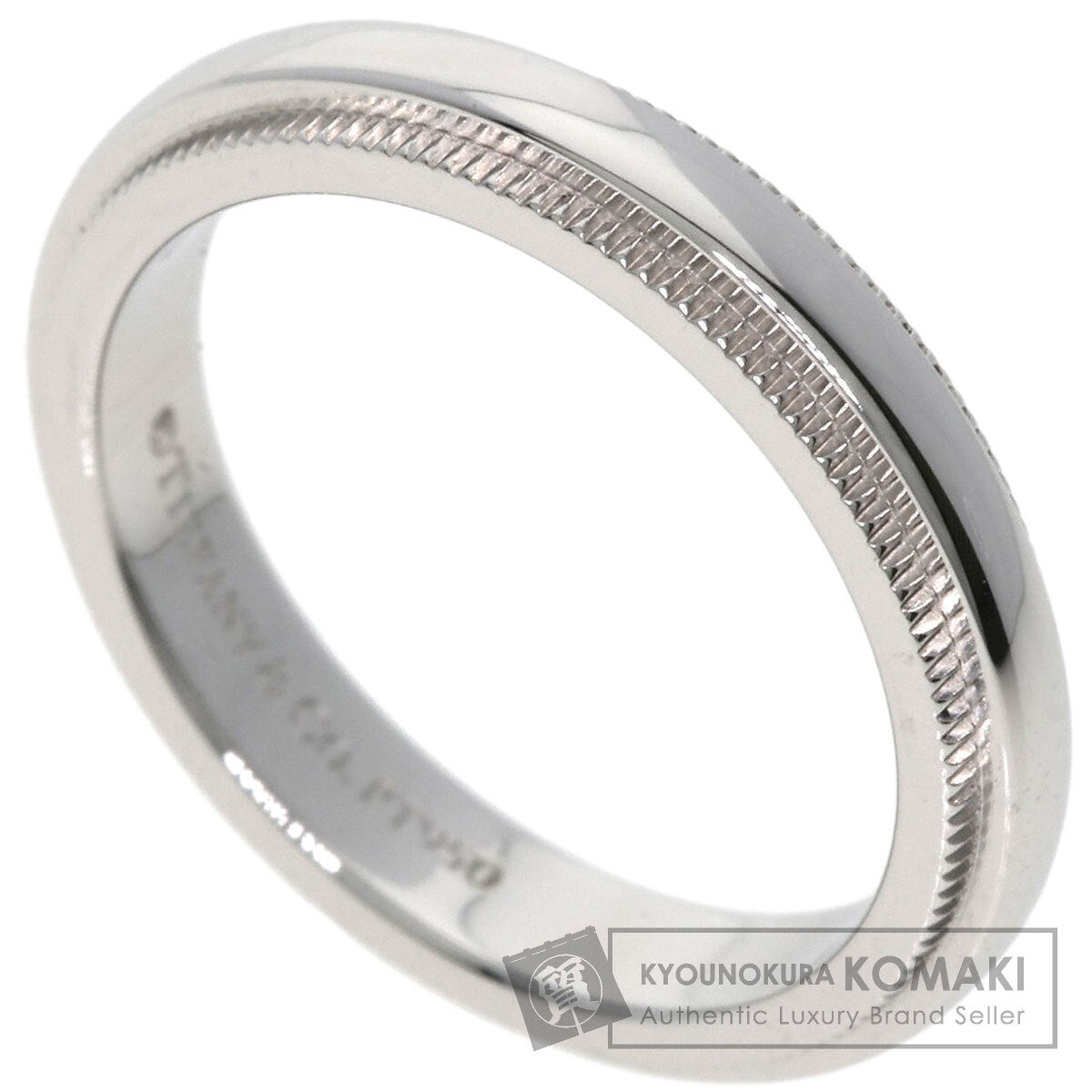 TIFFANY&Co. Milgrain Ring Platinum PT950 Ladies [Used]