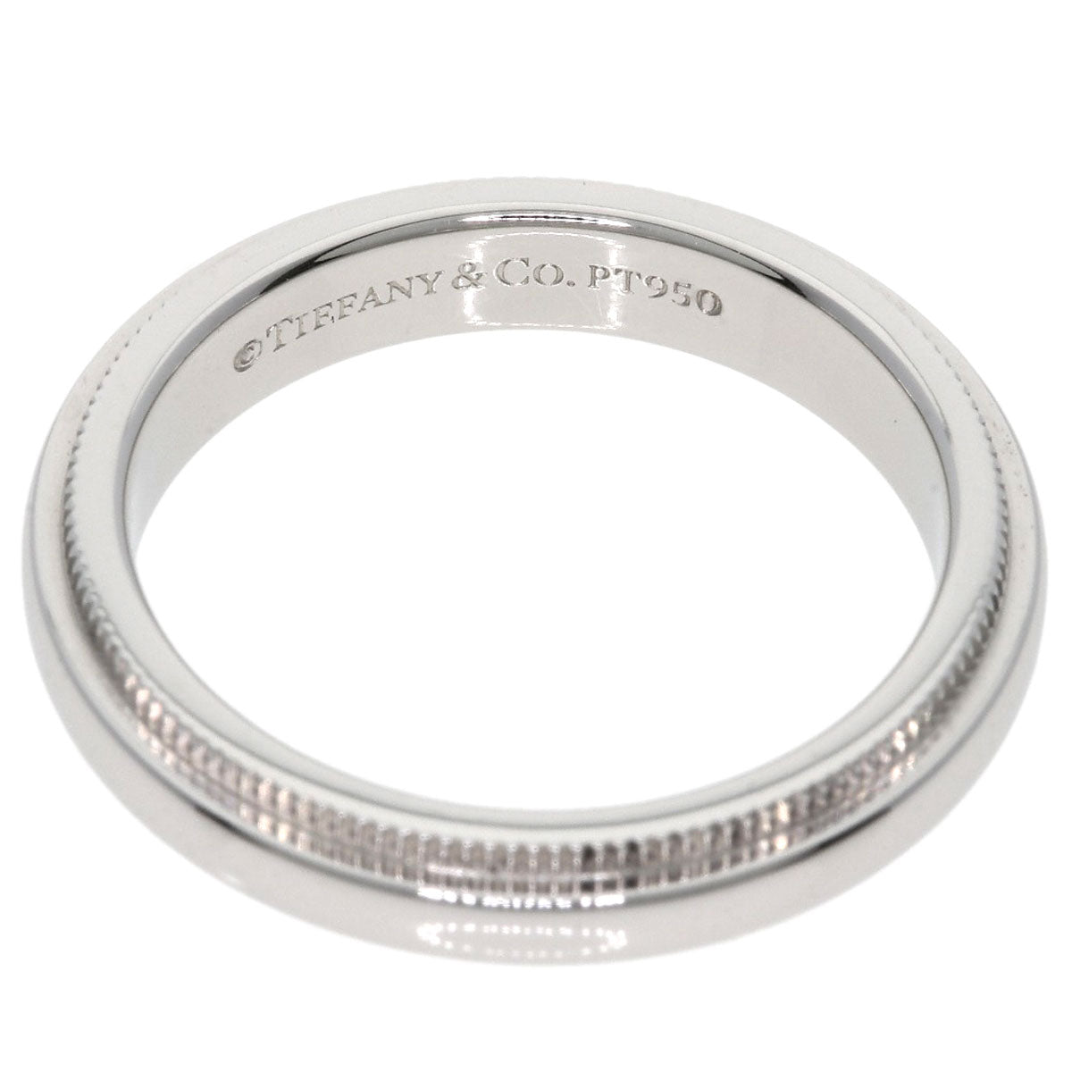 TIFFANY&Co. Milgrain Ring Platinum PT950 Ladies [Used]