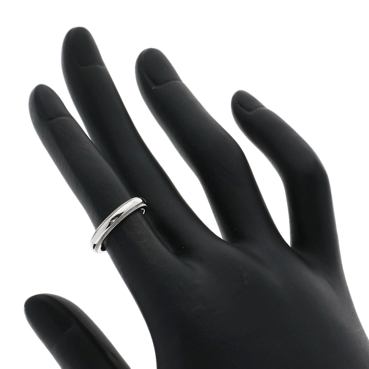 TIFFANY&Co. Milgrain Ring Platinum PT950 Ladies [Used]