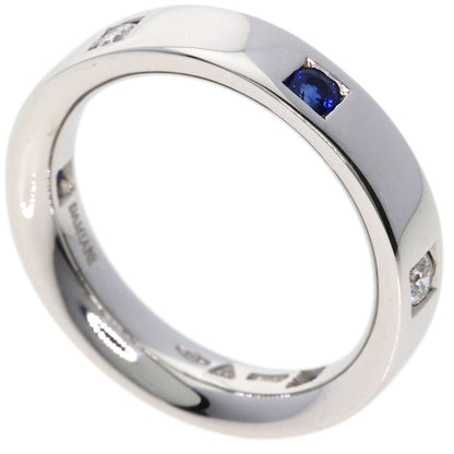 Damiani 3P Sapphire 2P Diamond Ring K18 White Gold Ladies [Used]