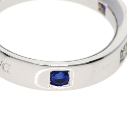 Damiani 3P Sapphire 2P Diamond Ring K18 White Gold Ladies [Used]