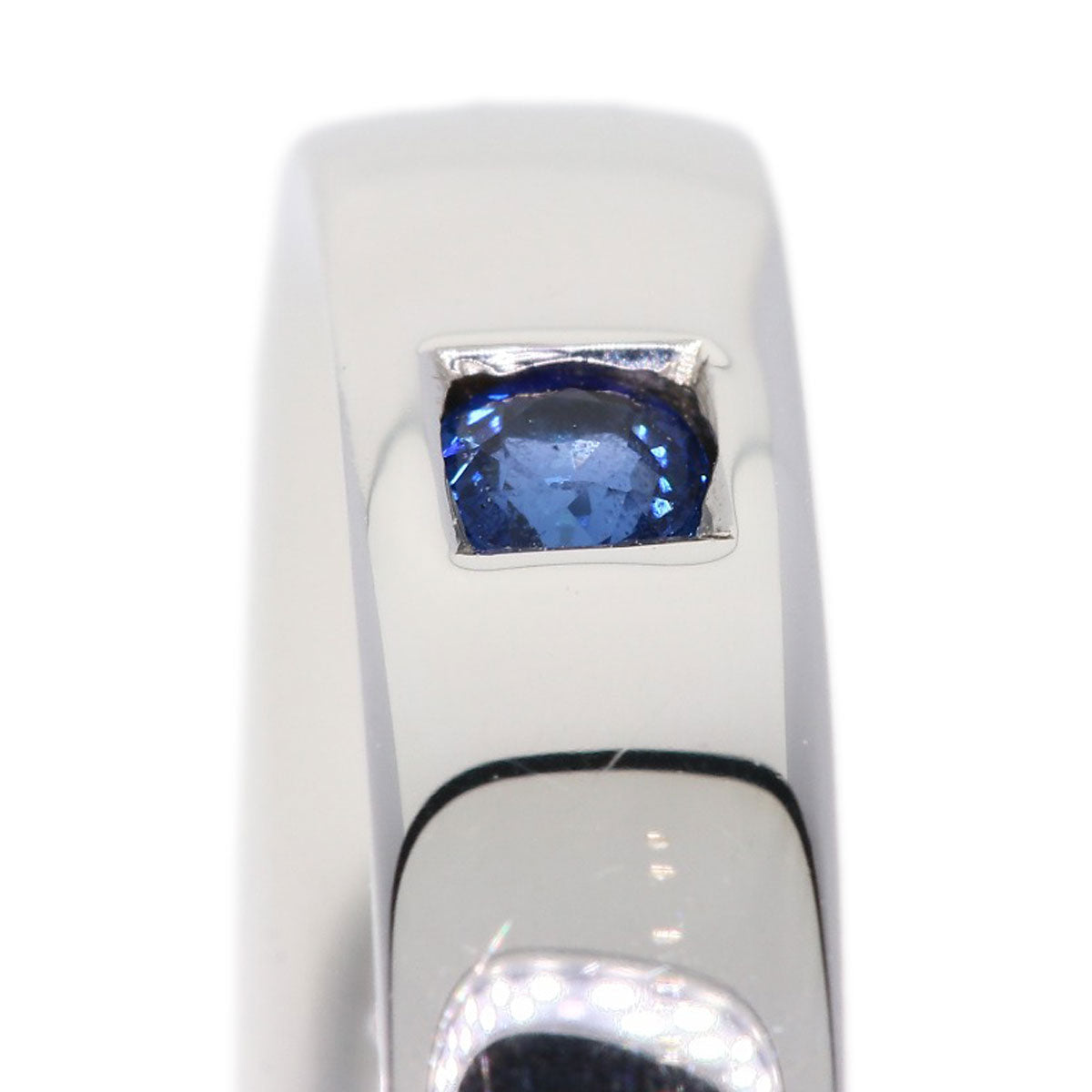 Damiani 3P Sapphire 2P Diamond Ring K18 White Gold Ladies [Used]