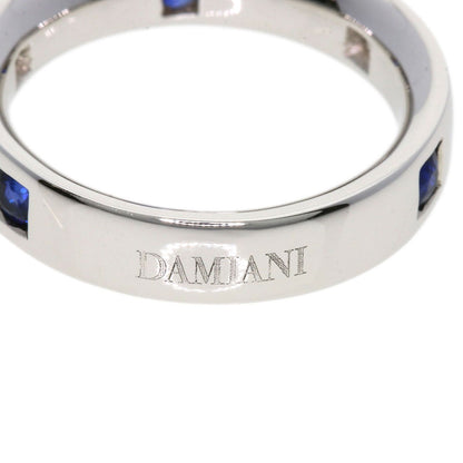 Damiani 3P Sapphire 2P Diamond Ring K18 White Gold Ladies [Used]