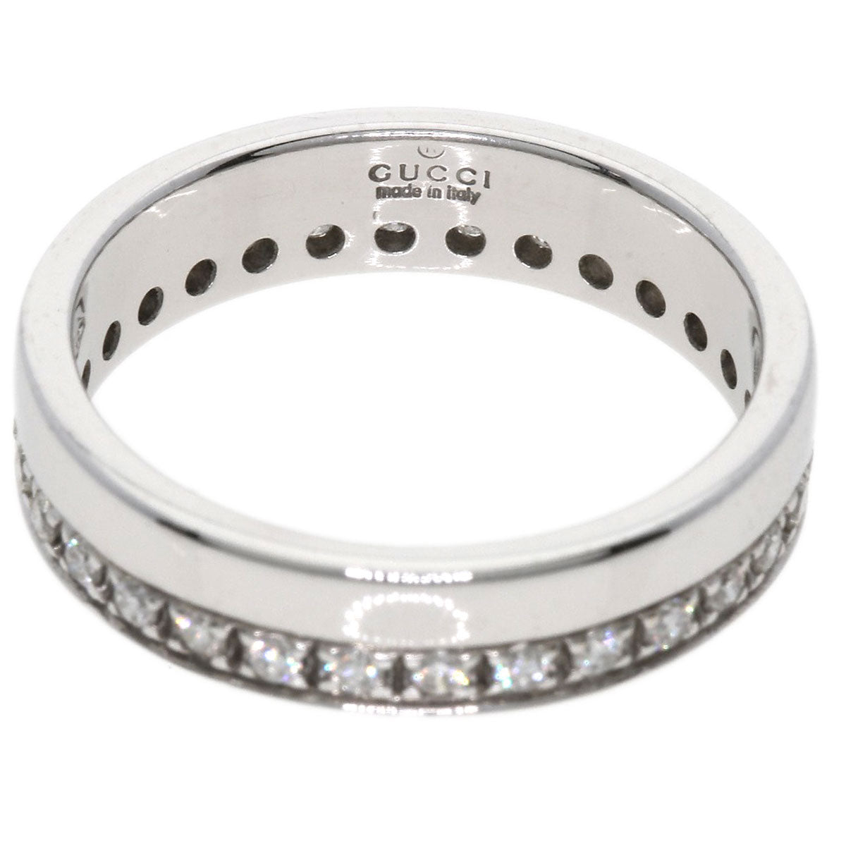 GUCCI Eternity Diamond Ring K18 White Gold Ladies [Used]