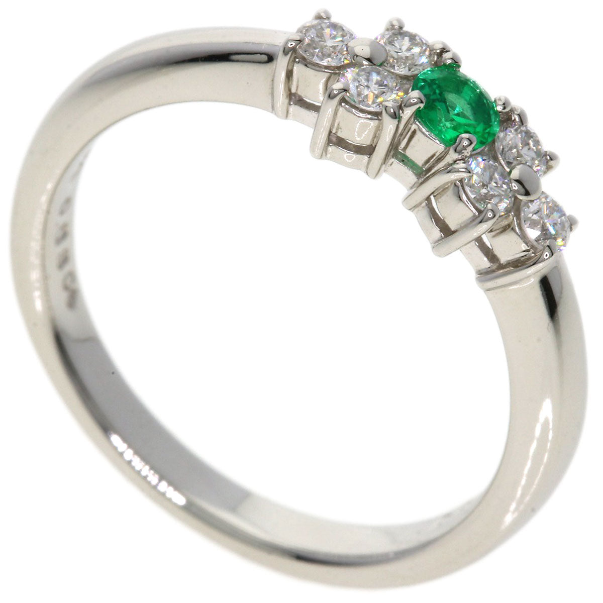 MIKIMOTO Emerald Diamond Ring Platinum PT950 Ladies [Used]