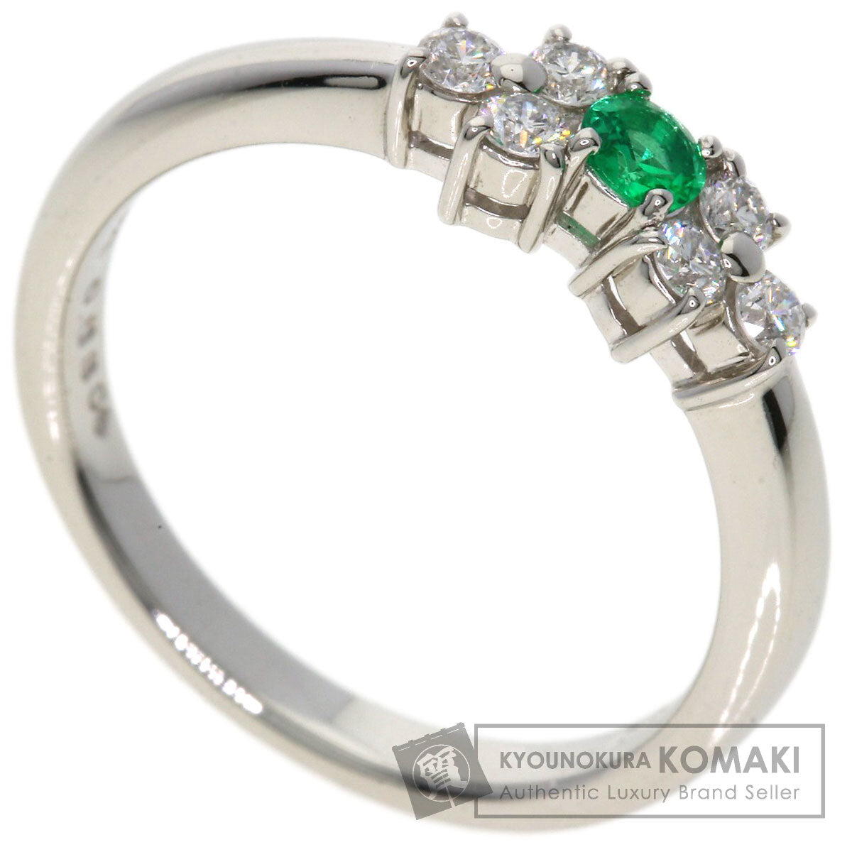 MIKIMOTO Emerald Diamond Ring Platinum PT950 Ladies [Used]