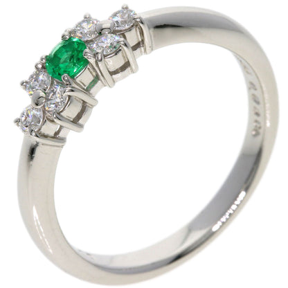 MIKIMOTO Emerald Diamond Ring Platinum PT950 Ladies [Used]