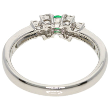 MIKIMOTO Emerald Diamond Ring Platinum PT950 Ladies [Used]