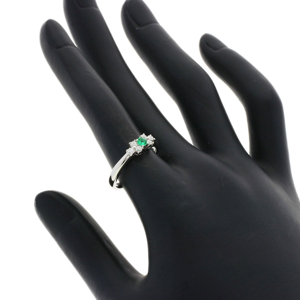 MIKIMOTO Emerald Diamond Ring Platinum PT950 Ladies [Used]
